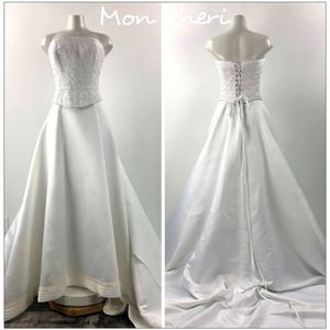 💕💖LACE Bodice Two Piece Wedding Dress Size